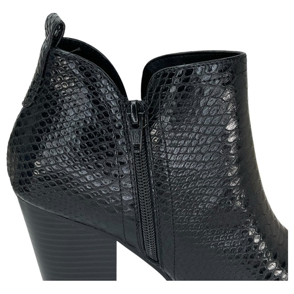 Sun + Stone Pollyy Black Faux Snakeskin Style Womens Ankle Boots Size 9.5M - Picture 9 of 13